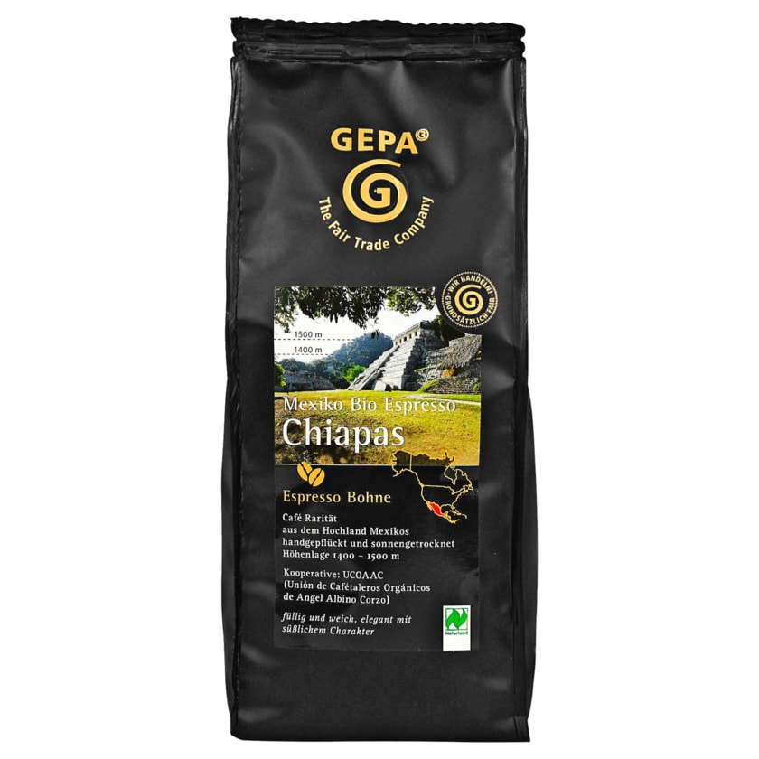 Gepa Bio Kaffee Chiapas Espresso-Bohne 250g